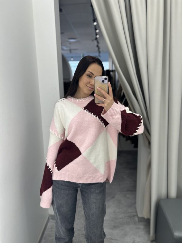 Megztukas Pink Burgundy