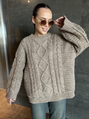 Megztinis Bold Knit Choco - Image 2