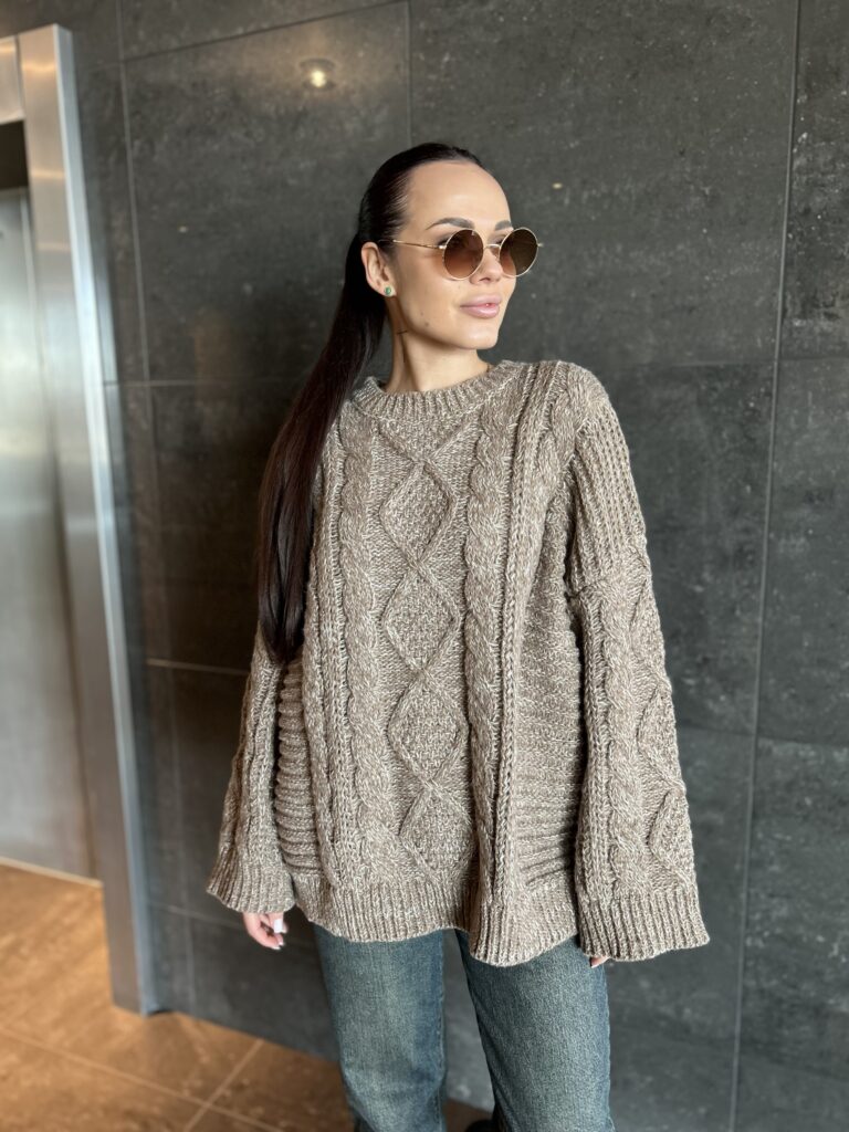 Megztinis Bold Knit Choco