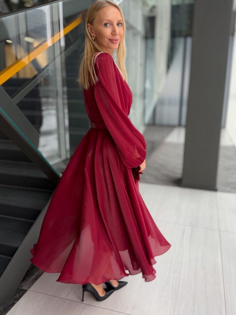 Suknelė Elegant Long Burgundy