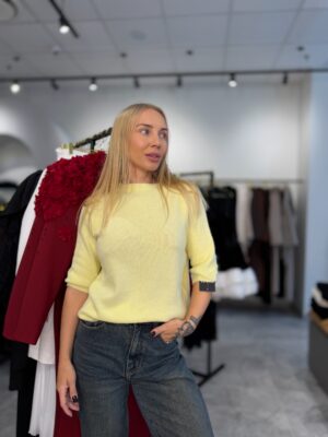 Megztukas BabyAlpaca Purple Yellow - Image 1