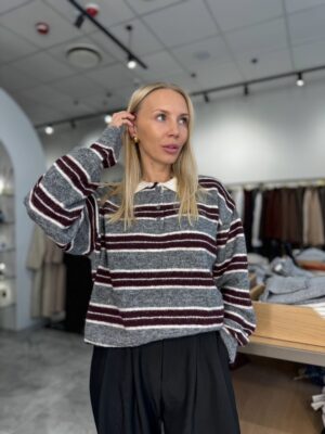 Megztukas Cosy Lines Grey - Image 1