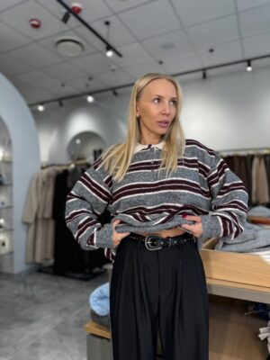 Megztukas Cosy Lines Grey - Image 2