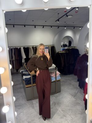 Kelnės Smooth Burgundy - Image 2