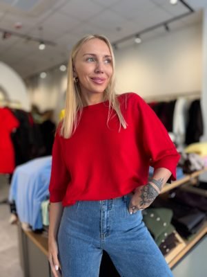 Megztukas Basic Knit Red - Image 1