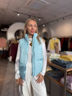 Pūkinė liemenė Sky Blue - Image 2