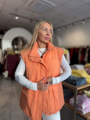 Pūkinė liemenė Orange - Image 2