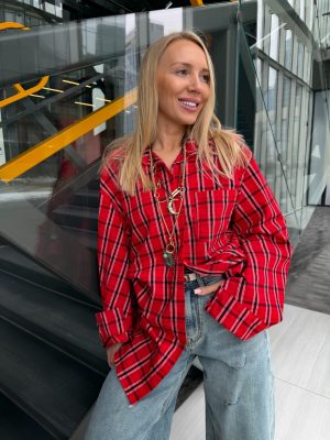 Marškiniai Timeless Check Red - Image 1