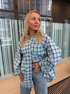 Marškiniai Timeless Check Sky Blue - Image 2