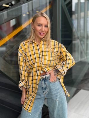 Marškiniai Timeless Check Yellow - Image 1