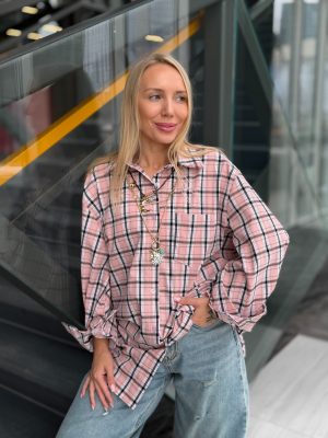 Marškiniai Timeless Check Rose - Image 2