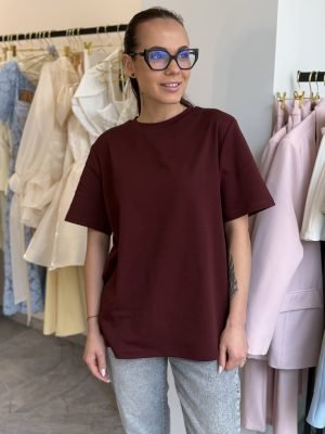 Baziniai Marškinėliai Burgundy - Image 1