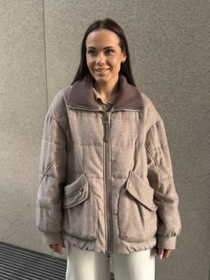 Striukė Style Bomber Beige - Image 4