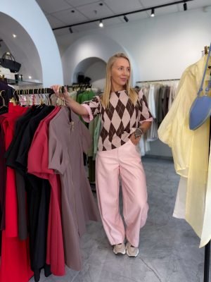 Eco odos kelnės Baby Pink - Image 1