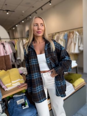 Marškiniai flaneliniai DarkBlue - Image 2