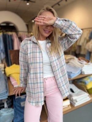 Marškiniai Check Baby PinkBlue - Image 1