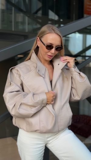 Eko odos striukė Effortless Style Beige - Image 1