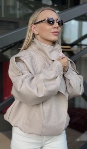 Eko odos striukė Effortless Style Beige - Image 2