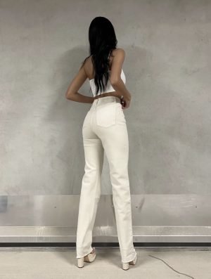 Džinsai Extra Long Line Beige - Image 3