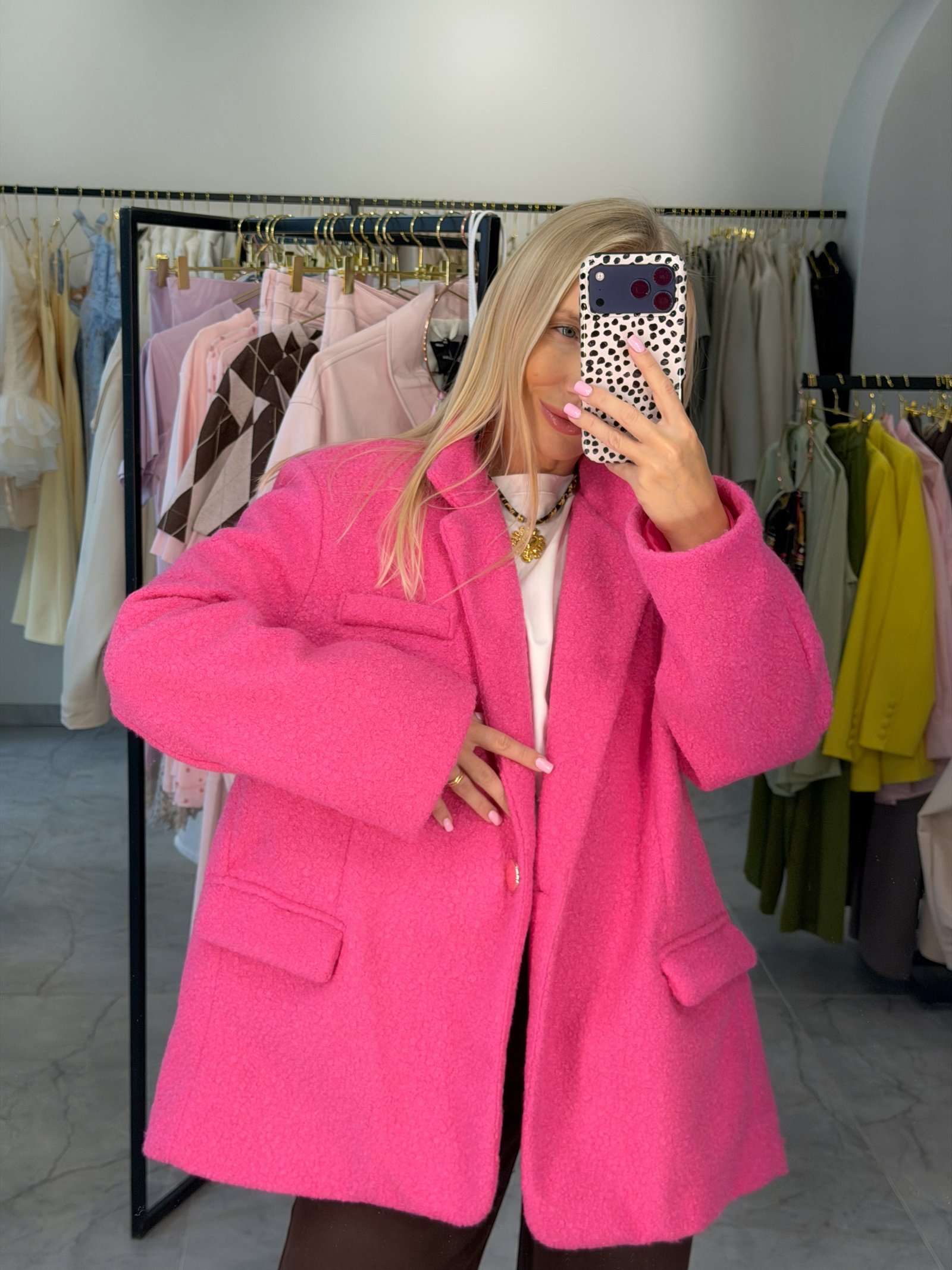 Švarkas Oversized Blazer Pink