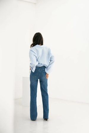 Džinsai Extra Long Line Dark Blue - Image 2