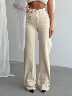 Džinsai Tall Fit Beige - Image 1