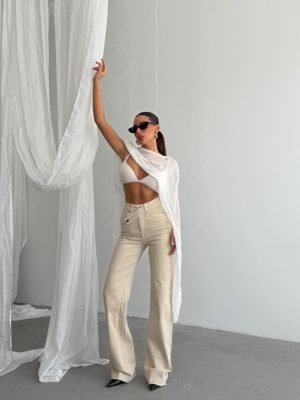 Džinsai Tall Fit Beige - Image 2