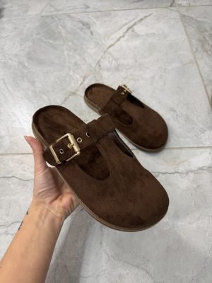 Šlepetės Textile Slippers Brown - Image 1