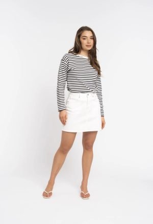 Sijonas Jeans White - Image 2