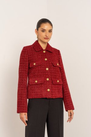 Švarkas Tvido Burgundy - Image 3