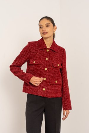 Švarkas Tvido Burgundy - Image 1